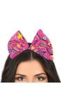 Vlinderstrik Roze 80's Haarband