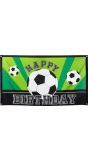Voetbal Thema Party Happy Birthday Vlag