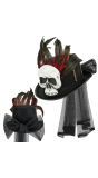Voodoo Skull Hoge Hoed Zwart Dames Heren