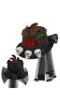 Voodoo Skull Top Hat Zwart Dames Heren