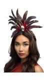 Voodoo Tiara met Veren en Skelet