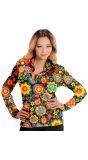Vrolijke Bloemen Hippie Shirt Dames