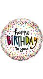 Vrolijke Confetti Verjaardag Folieballon