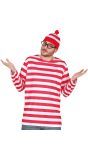 Waar Is Wally Outfit Bril Muts Shirt