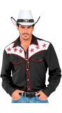Western Cowboy Zwart Shirt Heren