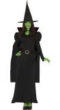 Wicked Heks Kostuum Dames Zwart Groen