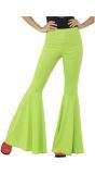 Wijde Dames Hippie Broek Groen