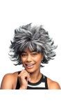 Wilde Wanda Pruik Zwart/Wit