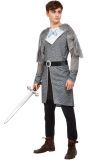 Winter Koning Strijder Heren Kostuum Grijs