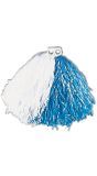 Wit Blauwe Cheerleader Pom Pom
