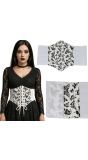 Wit Corset met Zwarte Vlinders Dames