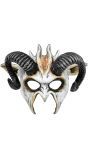 Wit Demonen Masker met Hoorns