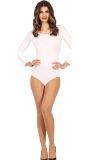 Wit Lange Mouwen Leotard Dames
