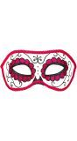 Wit Roze Dia De Los Muertos Oogmasker