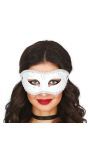 Wit Sierlijk Oogmasker Venetiaans Carnaval