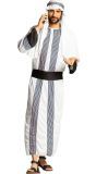Witte Arabische Sjeik Kostuum Man