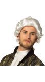 Witte Barok Mozart Pruik Man