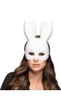 Witte Bunny Halfmasker Dames