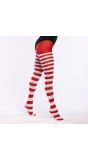 Witte Carnaval Gestreepte Panty Dames