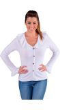 Witte Carnavals Blouse Dames