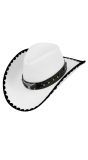 Witte Cowboyhoed met Zilveren Stier