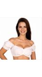 Witte Dirndl Blouse Off Shoulder Dames Oktoberfest