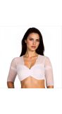 Witte Dirndl Driekwart Mouw Blouse Kant Dames Oktoberfest