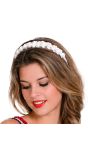 Witte Dirndl Haarband met Roosjes Oktoberfest