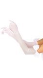Witte Doorschijnende Lange Handschoenen met Strik