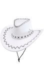 Witte Gestikte Cowboyhoed