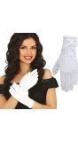 Witte Handschoenen Carnaval met Knoop
