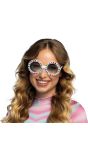 Witte Hippie Partybril