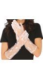 Witte Kanten Bruid Handschoenen