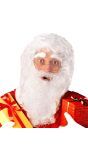 Witte Kerstman Pruik met Baard, Snor en Wenkbrauwen