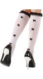 Witte Kousen met Zwarte Strikjes