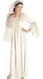 Witte Middeleeuwse Schone Kostuum