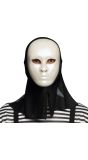 Witte Mime Masker met Kap