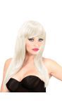 Witte Pruik Lang Haar