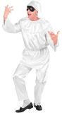 Witte Pulcinella Kostuum