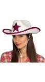 Witte Rodeo Hoed met Pailletten