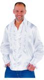 Witte Rouches Blouse Heren