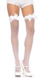 Witte Transparante Kousen met Strik
