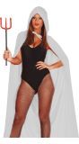 Witte Velvet Cape met Capuchon 130cm
