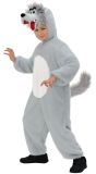 Wolf Jumpsuit met Dierenmasker Kind