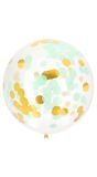 Xl Confettiballon Goud Mint