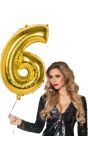 Xxl Gouden Folieballon Cijfer 6