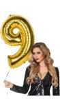 Xxl Gouden Folieballon Cijfer 9
