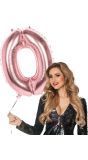 Xxl Rosegoud Folieballon Cijfer 0