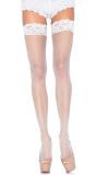 Yara Visnet Kousen met Kant Wit