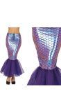 Zeemeermin Staart Rok Paars Glimmend Dames
